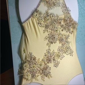 Yellow Glamour Lyrical Dance Costume
